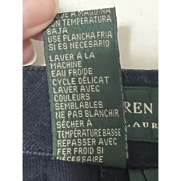 Ralph Lauren Woman’s Size 8 High Wast Wide Leg Blue Trouser Gold Button Nautical - Picture 7 of 13